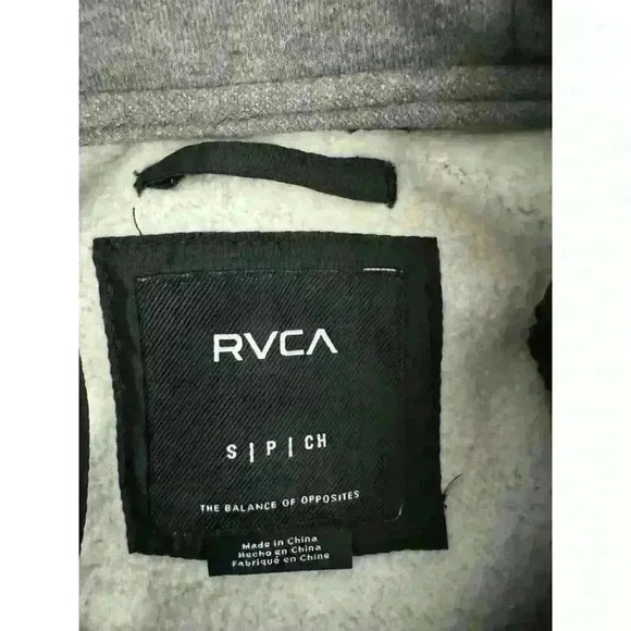 RVCA MENS SMALL CAMDEN FLEECE ANORAK HOODIE - Picture 2 of 7